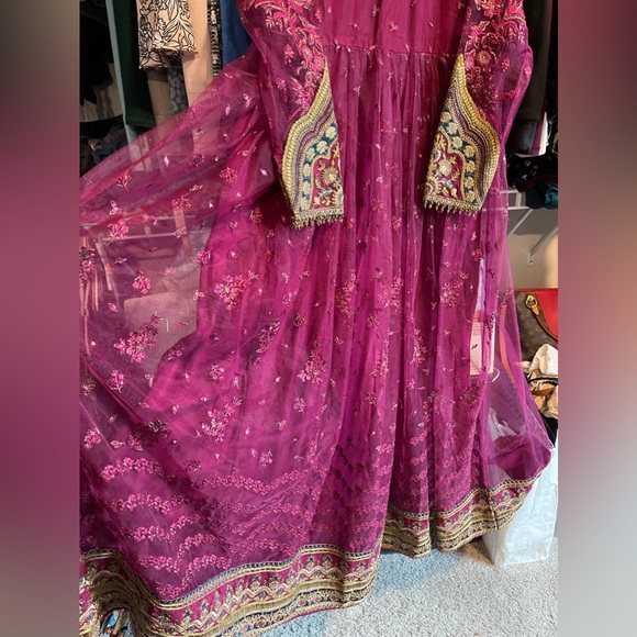 Pakistani designer Baroque maxi dress Asim jofa Maria b shalwar kameez eid Saree - Picture 5 of 17
